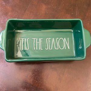 Rae Dunn winter green bread loaf baking dish